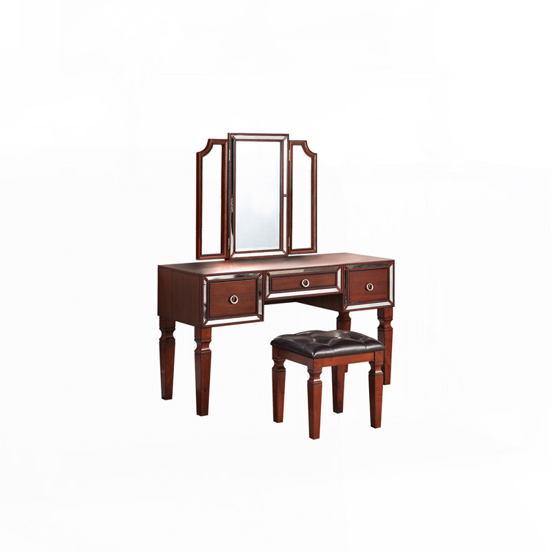 Ensemble de coiffeuse classique, Cerisier