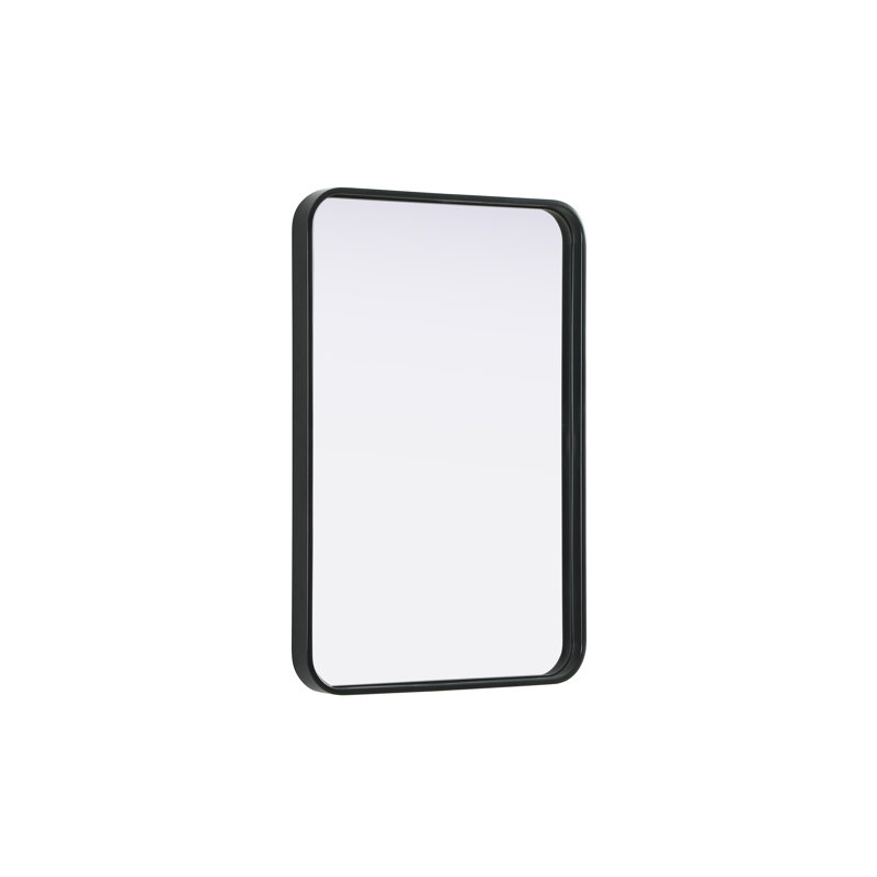 Erath Contour Metal Mirror, 30" x 20", Black