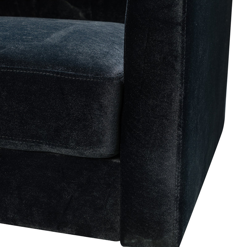 Fauteuil Omotara, Velours noir