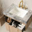 Armoire de salle de bain de luxe en bois naturel 30 po Luxury