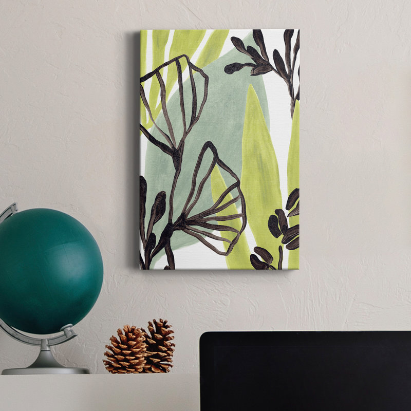 Collage tropical II - impression sur toile tendue, H 60 po x l 40 po x P 1 po
