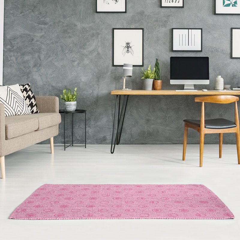 Tapis rose clair/rose dark phases, Rectangle 4 pi x 6 pi