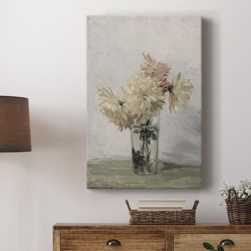 Imprimé floral rétro CII - galerie Cavas, H 27 po x l 18 po