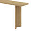 Console avec placage de pin et pieds géométriques, table élégante-1451417857