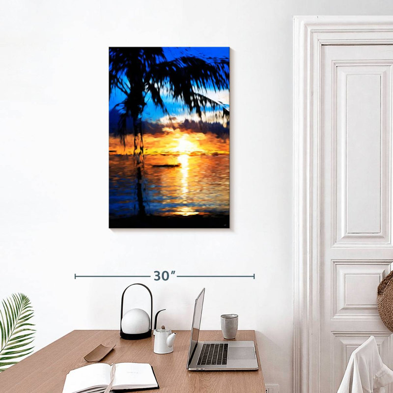 Gillard Blue Sunset Paradise, H 30 po x l 20 po