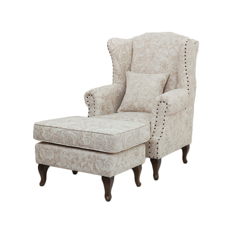Fauteuil inclinable en chenille Comfort Elegance, Tissu chenille beige et gris