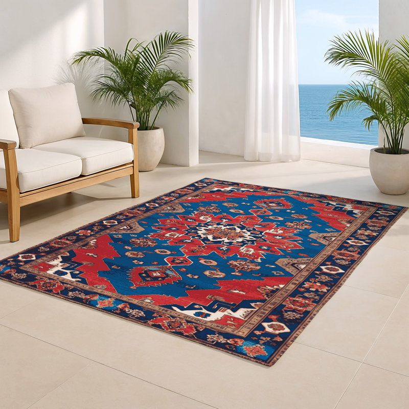 Tabriz Grey Indoor and Outdoor Area Rug, Rectangle 2' x 3'