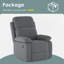 3-Position Padded Seat Upholstered Recliner with Adjustable Legrest and Backrest-1379024516