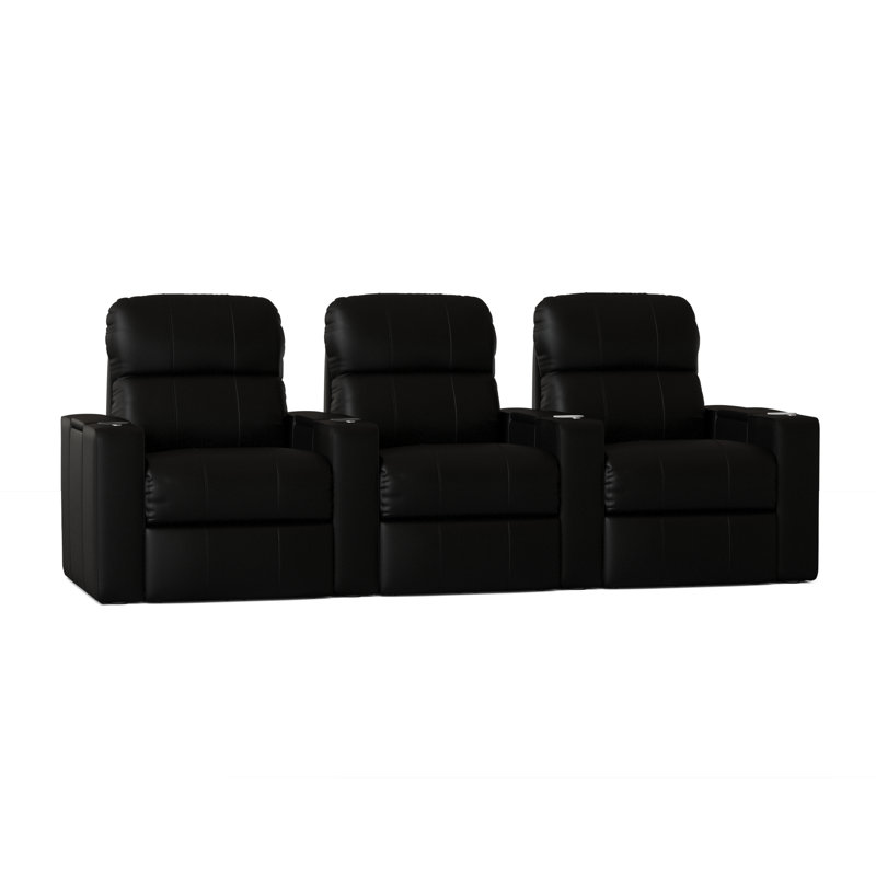 Canapé de cinéma maison (rangée de 3), Noir luxe, Électrique