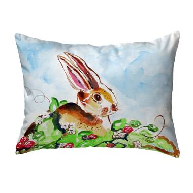 Bunny Outdoor Lumbar Pillow