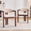 Chaise en bois massif Chatwin avec siège rembourré (table non incluse)-124611378-124611379