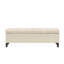 Repose-pieds capitonné et capitonné à boutons, beige-386500405