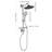 Showerspas Shower System, With 10" Rain Showerhead, 4-Function Hand Shower, Adjustable Slide Bar And Soap Dish-114230208