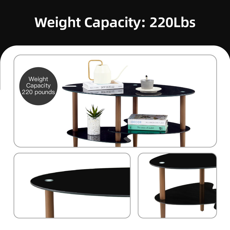 Table basse Larionna, Noir, Noir