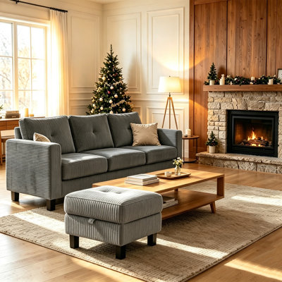 78''L‑Shaped Sectional Sofa with Storage Chaise
