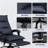 6-Point Massage & Lumbar Heating Office Recliner - 155° Recline + Footrest, Microfiber Double Padding 265lbs Capacity with Remote for Professionals-1904774540