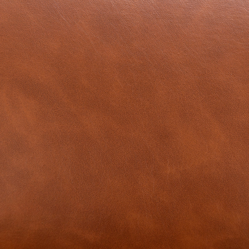 Cognac Bonded Leather Executive Swivel Chair with High Back and Fixed Arms