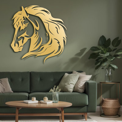 Horse Animals Minimalist Modern Abstract Wall Sculpture Home Decoration Metal Wall Art Décor