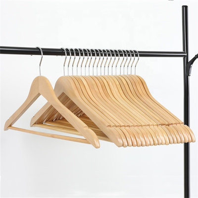 Wooden Clothes Hangers - Natural Wood Shirt Hanger With No Marks For Boutiques And Hotels