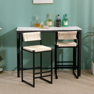 Of 2 Creamy White Paper Rope Stools, Fashionable For Living Rooms. Construction, Handwoven Seat, Do Not Step On Footrest Woven Stools ( 2) - & Handmade Seat Metal Frame For Home Decor 220lbs Max
