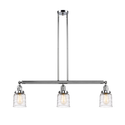 Luminaire suspendu linéaire à 3 lumières pour îlot de cuisine Harta