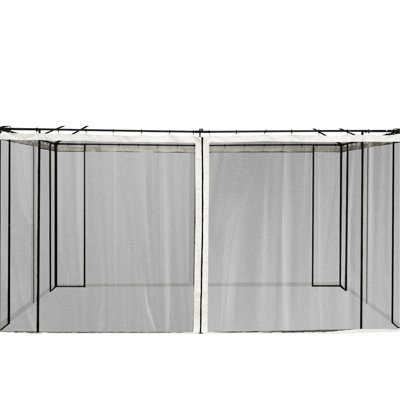 Filet de remplacement crème pour abri de jardin d'extérieur 10 pi x 13 pi Splendid 10 pi x 13 pi filet de crème crème