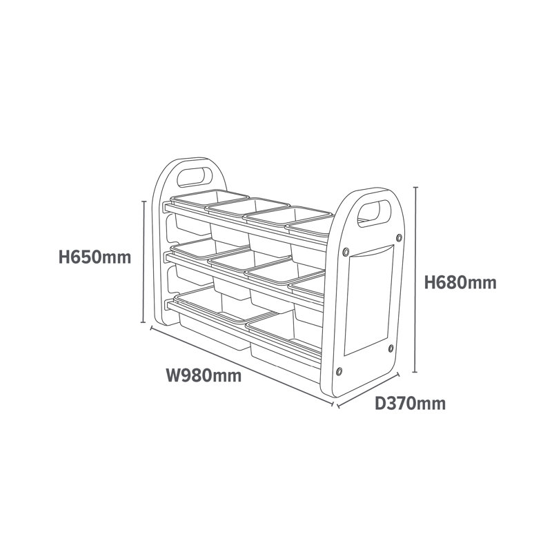 Toy Organiser with Bins