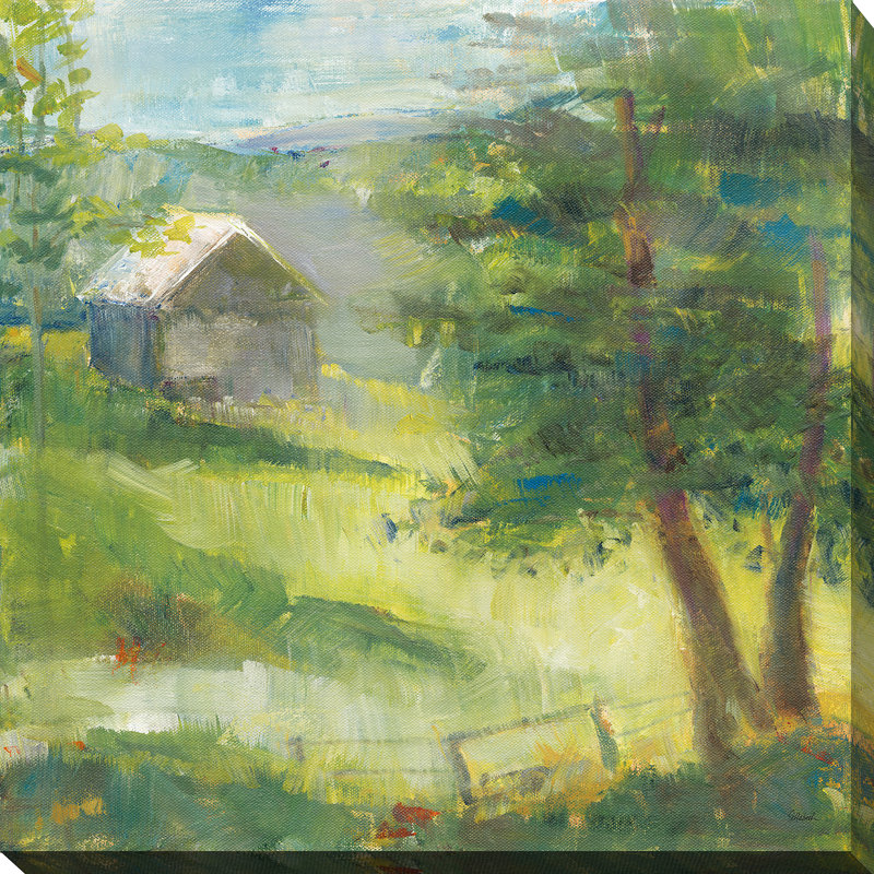«Gray Barn», reproduction de peinture acrylique sur toile encadrée, H 36 po x l 36 po x P 1,5 po, Toile tendue