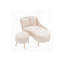 Chaise d'intérieur en chenille 58 po avec accoudoir gauche et coussin lombaire 58 po-1656250369