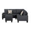 Canapé modulaire 6 pièces, gris-2089551720