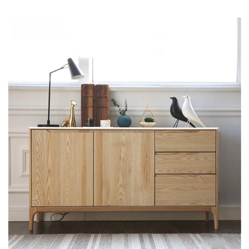 Buffet simple japonais moderne, H 31,5 po x l 59,06 po x P 17,75 po