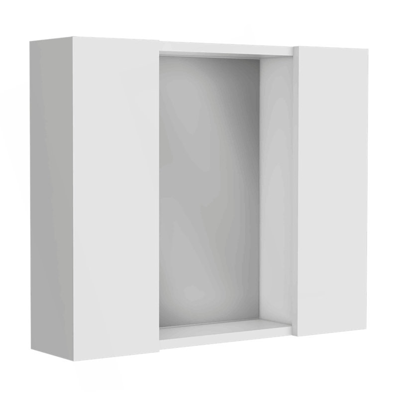 Armoire à pharmacie Artemisa, double porte, miroir, une tablette extérieure, White