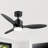 Kyptin 42" 3-blade Downrod Mount Ceiling Fan with LED Lights and Remote Control-382792570-382792569