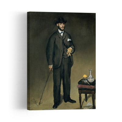 Theodore Duret Abstract Contemporary Portrait Wall Art Print by Edouard Manet - 1 Piece Wrapped Canvas Wall Art