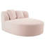 Canapé de style moderne avec méridienne 51,6 "avec deux coussins de soutien, rose-442778478