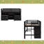 Lit mezzanine simple avec 4 tiroirs, sous l'armoire et les tablettes-2046614614