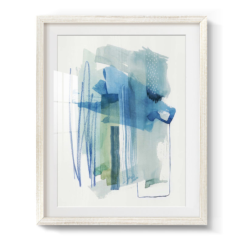 Oasis abstraite I - impression encadrée, H 19,5 po x l 16,5 po, Blanc