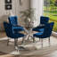 Ensemble de salle à manger à piédestal rond 5 pièces avec chaise capitonnée en velours pour salle à manger et salon-1248467044-1248467042-1248467099