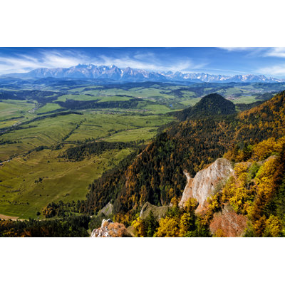 Aerial View from the Pieniny Mountains 1 Piece Wrapped Canvas Wall Art