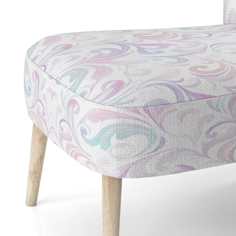 Chaise d'appoint Boho - Chaise d'appoint rose tourbillonnant intemporel, Chaise d'appoint sans accoudoirs