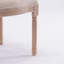 Chaise de salle à manger en bois massif de style français avec dossier en rotin et siège en lin, ensemble de 2 pour un usage quotidien élégant.