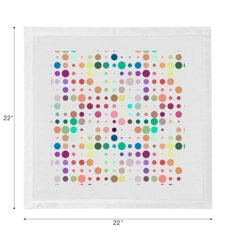 Mod Confetti Andre Hemstitch 22" Linen/Cotton Napkin, Andre