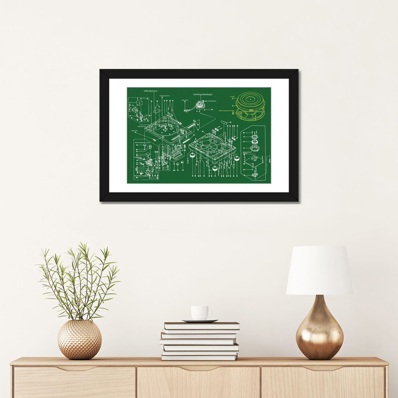 «BN Tech 1200», impression sur toile, H 18 po x l 26 po x P 1,5 po, Papier d'art encadré noir