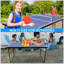 Ensemble de table de ping-pong pliable et portable de 4,5 pi avec filet et 2 raquettes de tennis de table pliable et portable-124823355