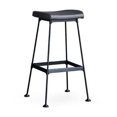 Upholstered Stool with Metal Frame