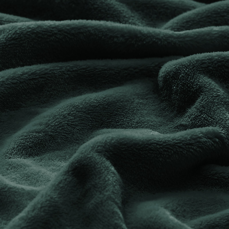 Luxury Mink Fleece Blanket - Ultra Soft, Warm & Lightweight Throw, 130cm W x 150cm L, Green Emerald