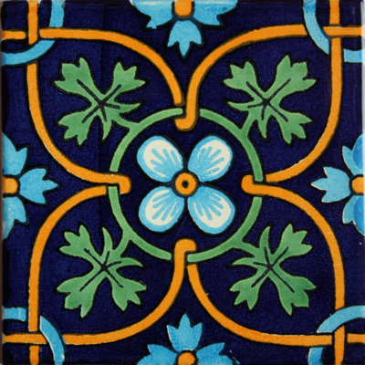 6 tuiles mexicaines TalaMex Soyopa Talavera 6 po x 6 po