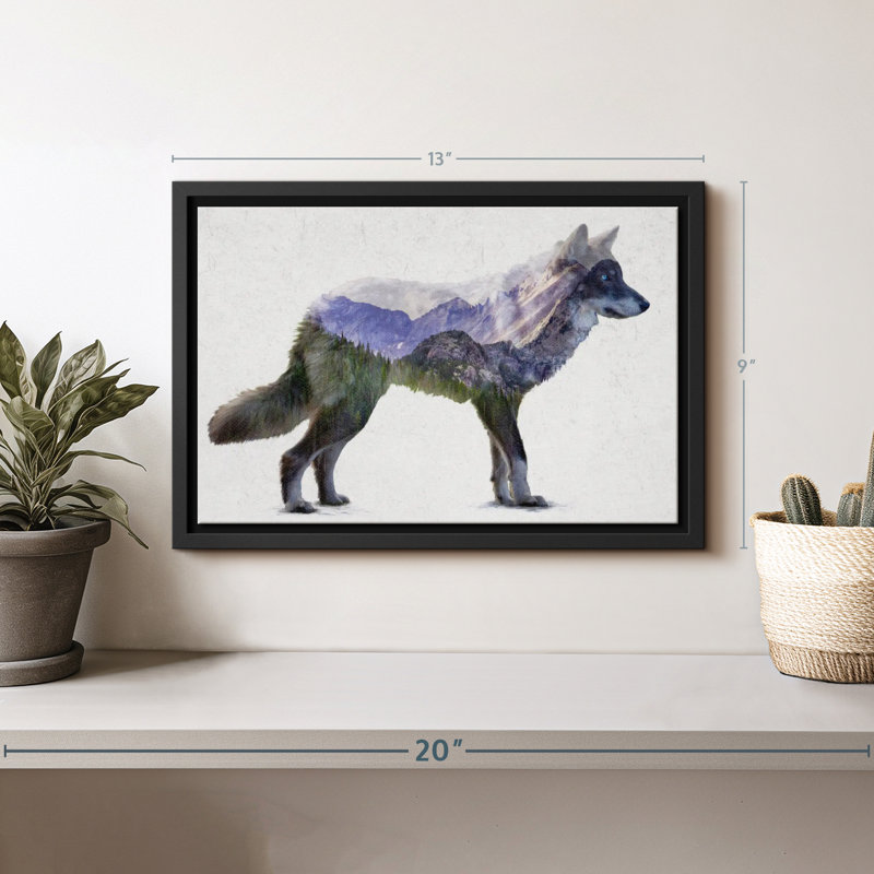 Impression sur toile Rocky Mountain Grey Wolf, H 9 po x l 13 po