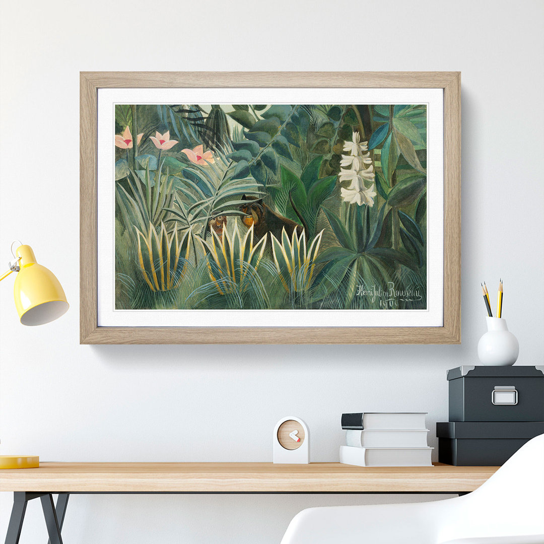 The Equatorial Jungle by Henri Rousseau - Framed Print