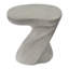 Tables de bout blanches MGO, table d'appoint torsadée moderne pour l'intérieur et l'extérieur